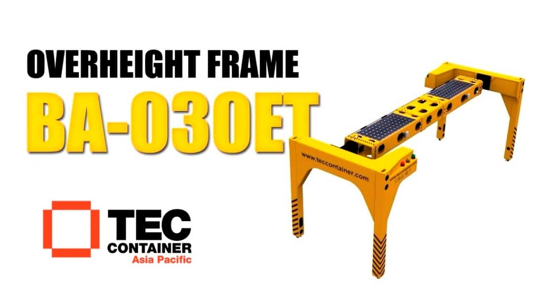 Tec Container’s Green Energy Overheight Frame bound for Napier Port
